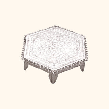 Handcrafted Silver Pooja Paat